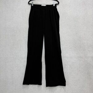 Talentless Sweatpants Womens Small Black Jersey Wide Leg Elastic Waist Lounge